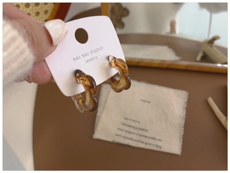 【小物】激売れ中 chicレディーススウィートサークル花形ピアスアクセサリー