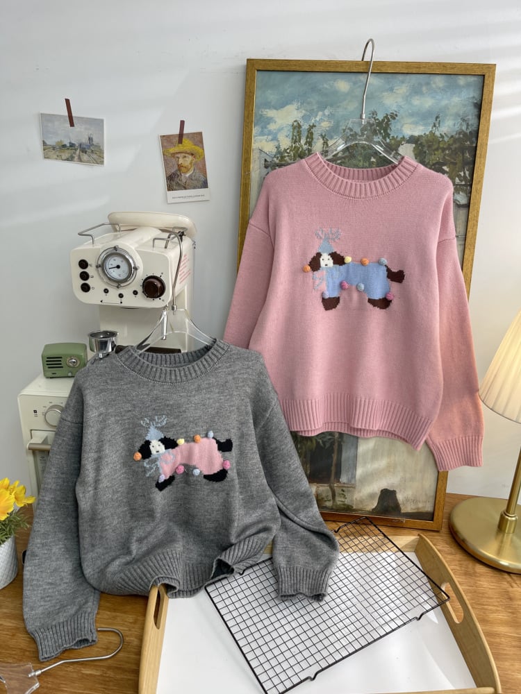 【tops】ジャカードニットセーター　M26855