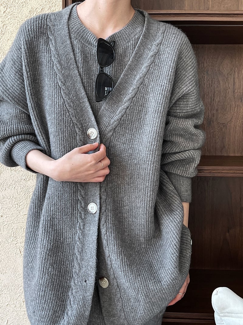 【set】カーディガン×ノースリーブミニワンピースセット　N2871