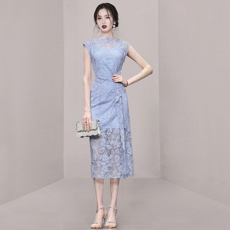 【dress】ノースリーブレースワンピース　M24543