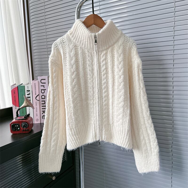【outer】ファスナーニットカーデ　M27298