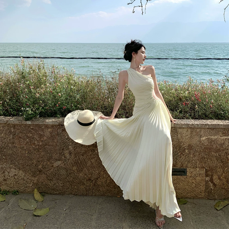 【dress】ウエストカットワンショルダーワンピース　M30508