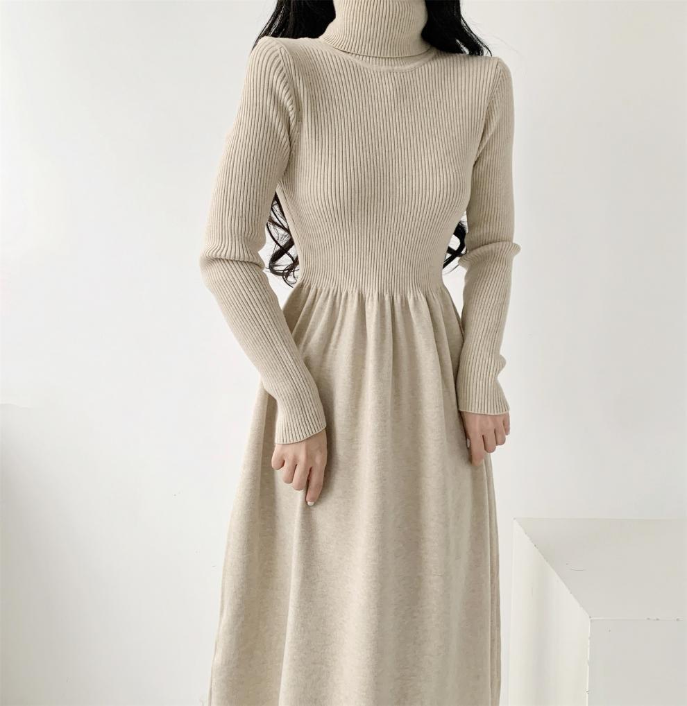 【dress】ハイネックニットワンピース　M28030