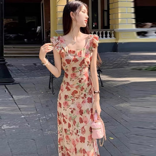 【dress】フランス風花柄ワンピース G21445