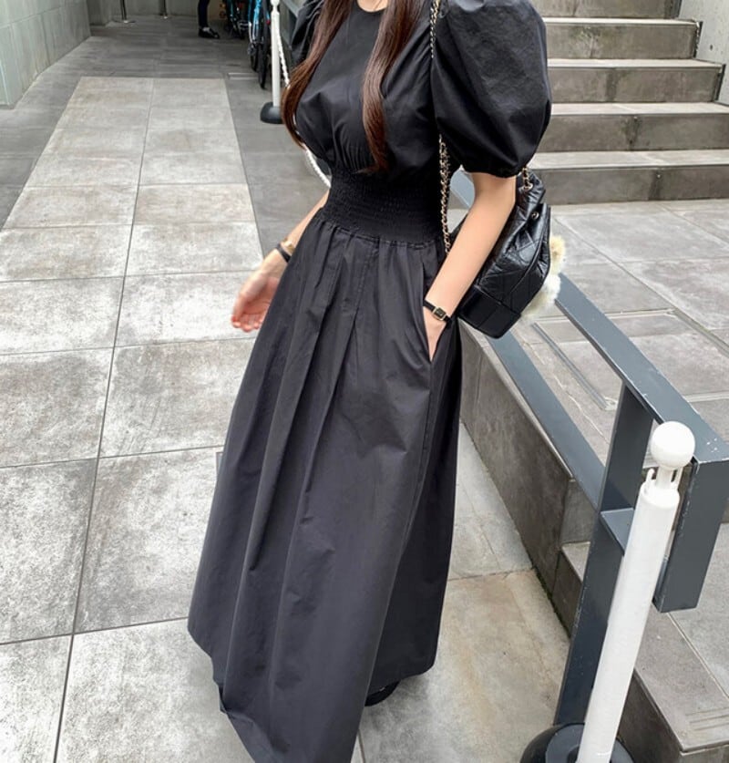 【dress】パフスリーブワンピース　M23882