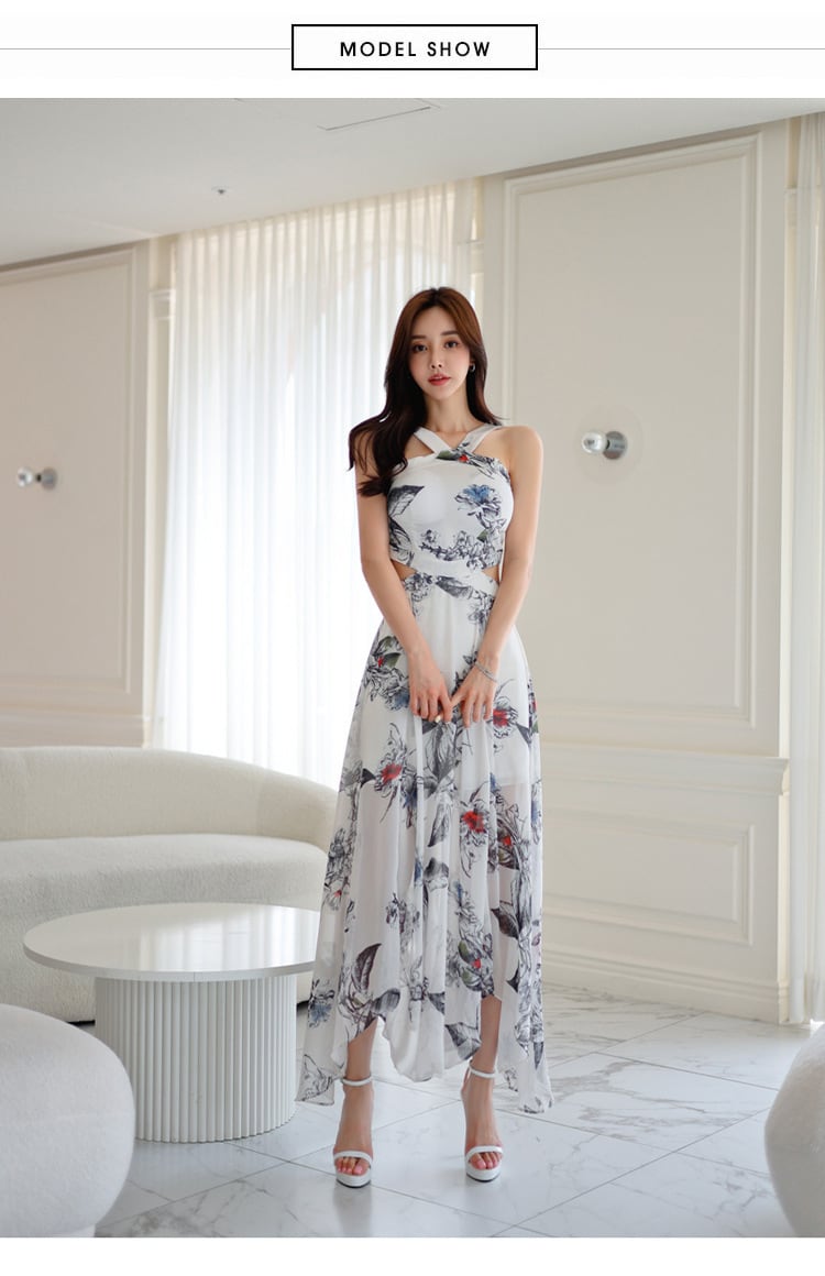 【dress】ウエストカットホルターネックワンピース　M31014