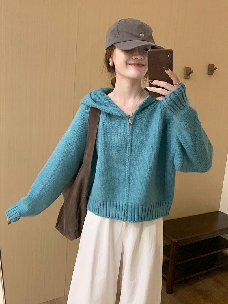 【outer】ファスナーニットカーデ　M27078