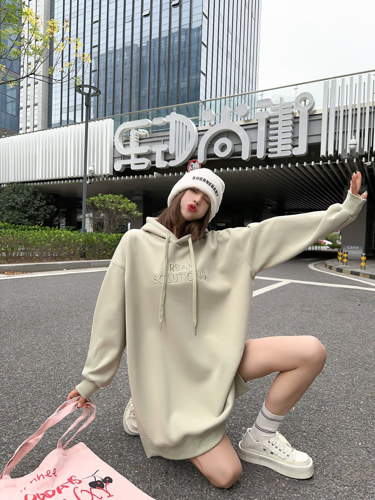 【dress】フード付きカジュアルワンピース    N2166