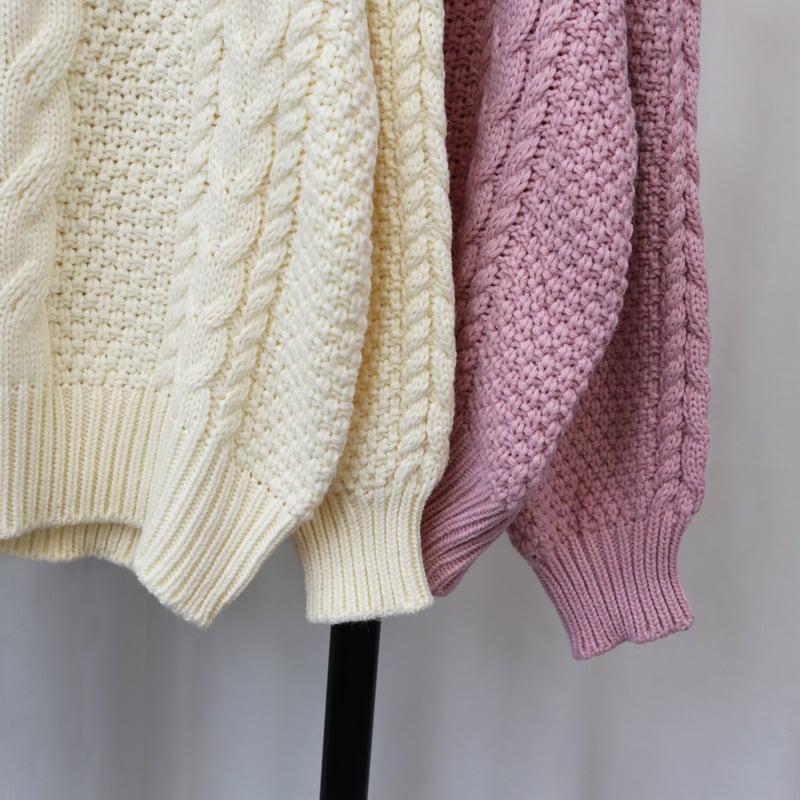 【tops】オフショルダーニットセーター　M25441