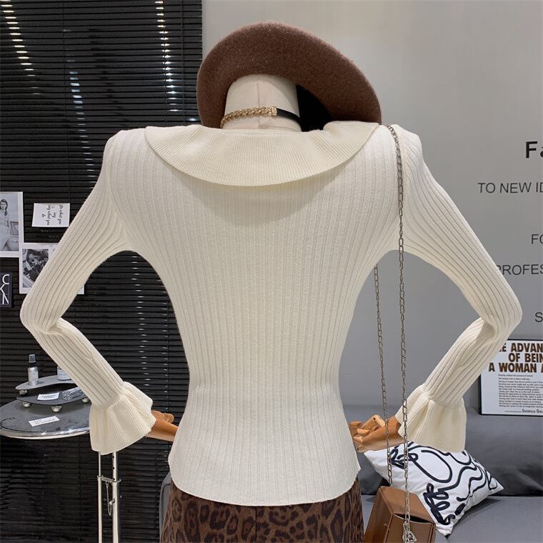 【tops】立体フラワーニットトップス　M27451