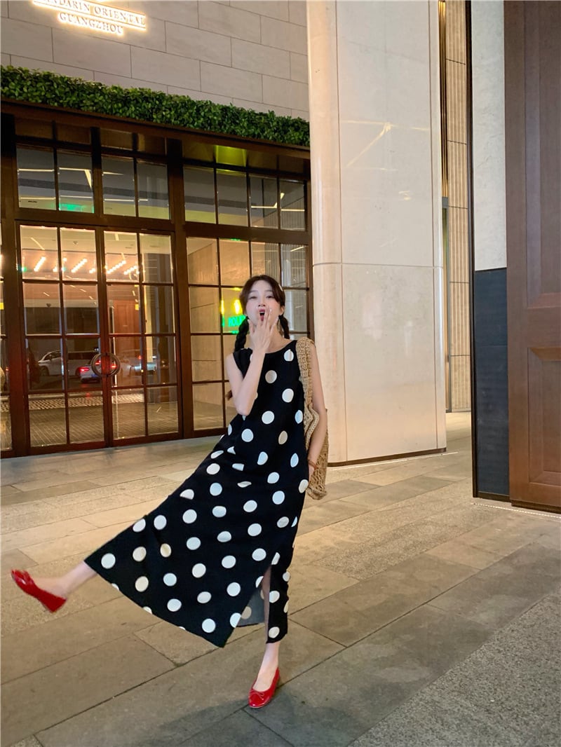 【dress】ドット柄ワンピース　M25119