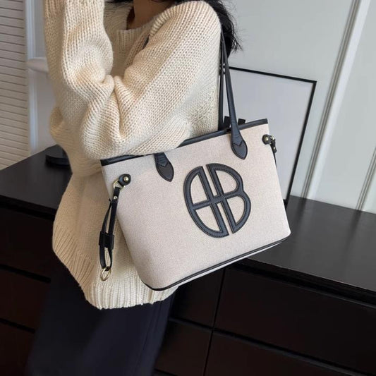 【小物】2色大容量バッグF6975