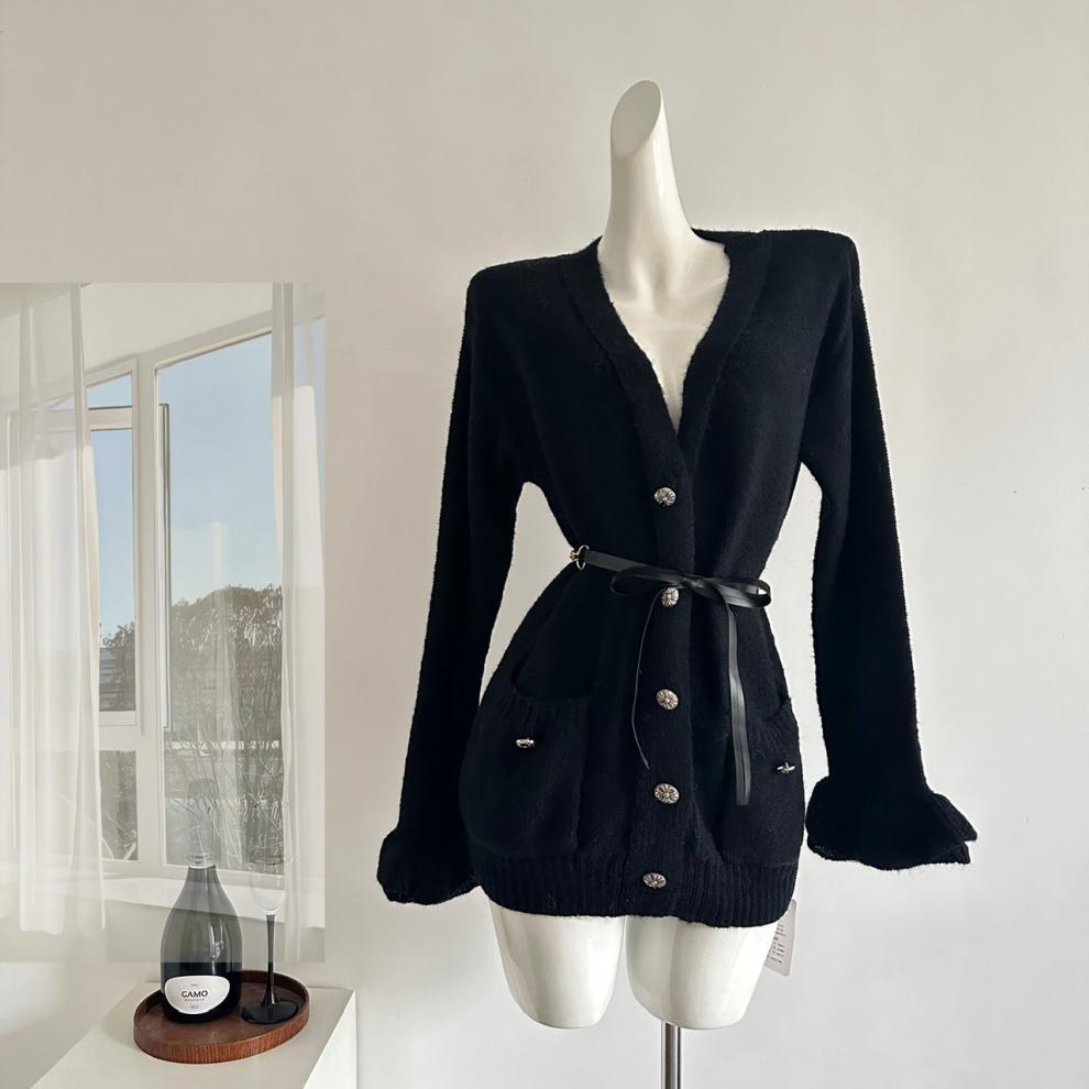 【outer】フリルニットカーデ　M27860