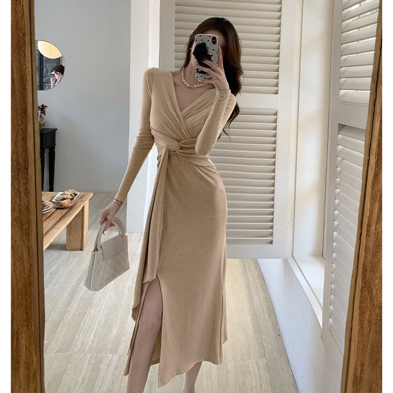 【dress】Vネックワンピース　M29498