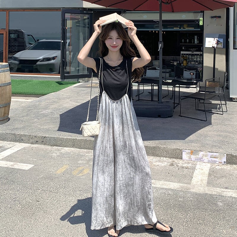 【set】Tシャツ×ワイドパンツセット　M24384