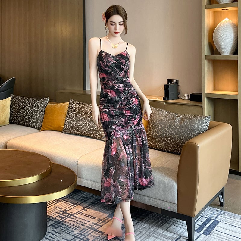 【dress】花柄キャミワンピース　M23920