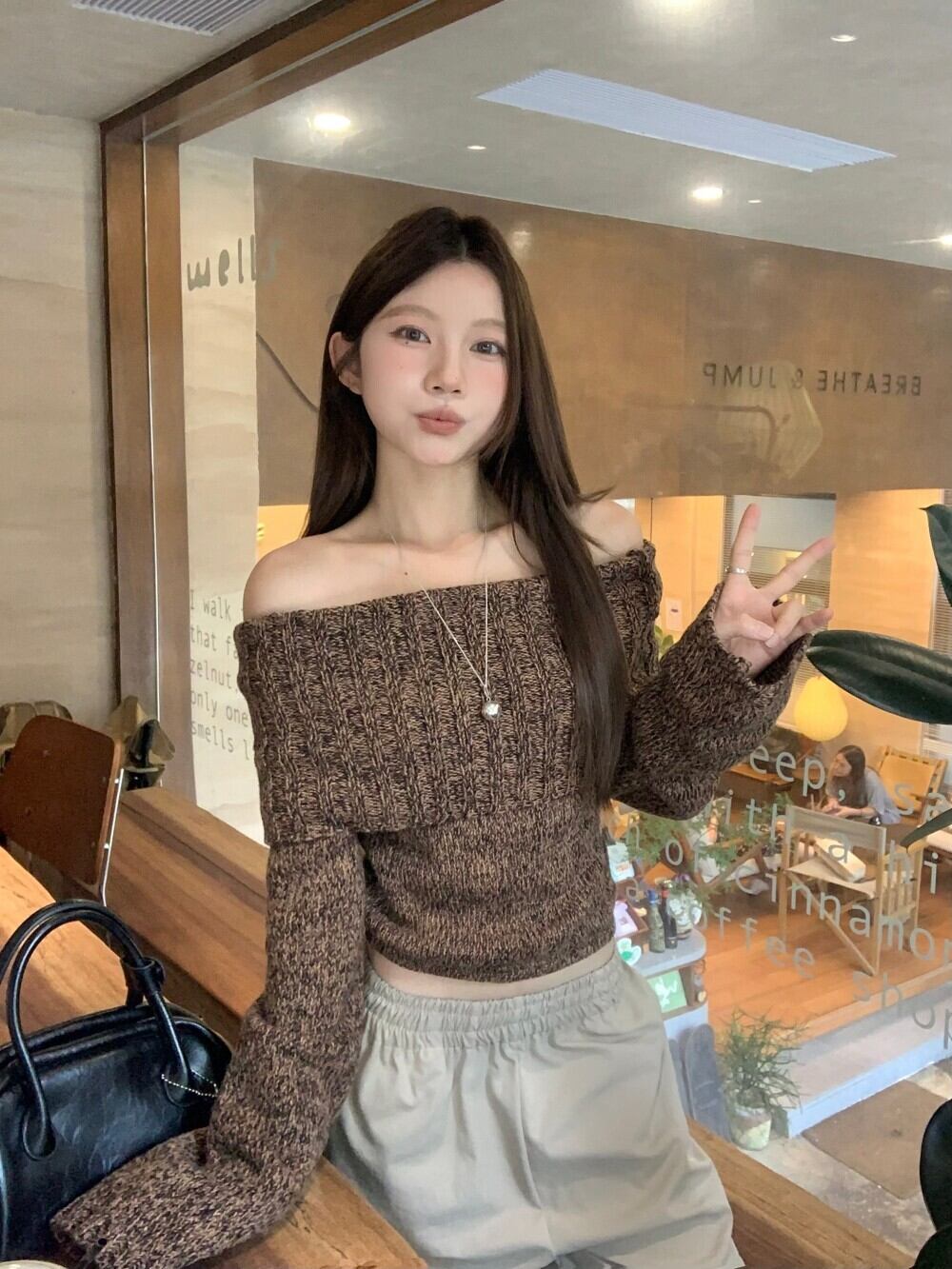 【tops】ボートネックニットセーター　M27880