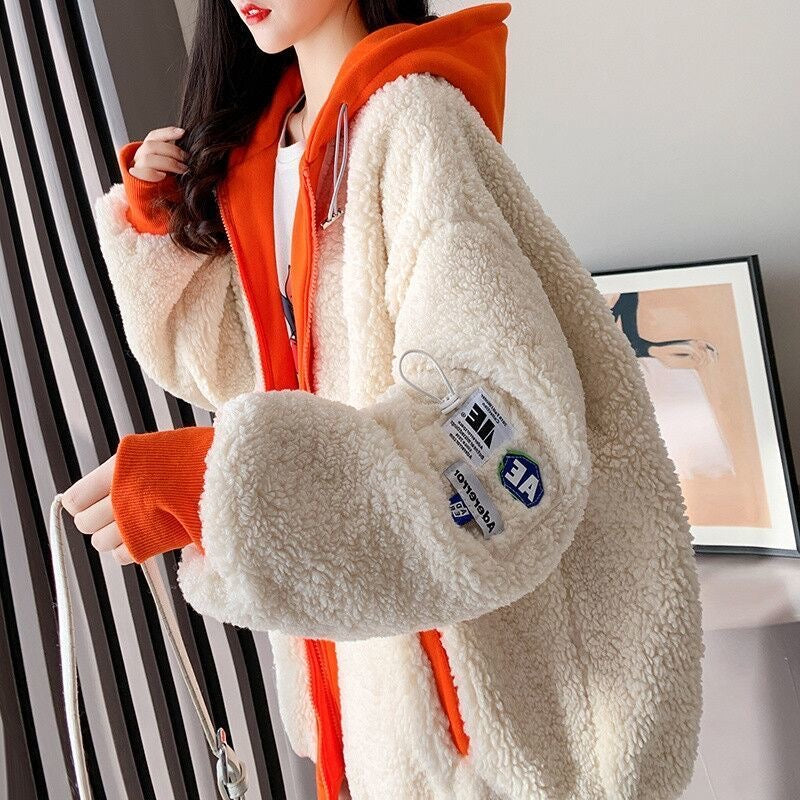 【outer】厚手長袖冬新作ショート丈コートF8259