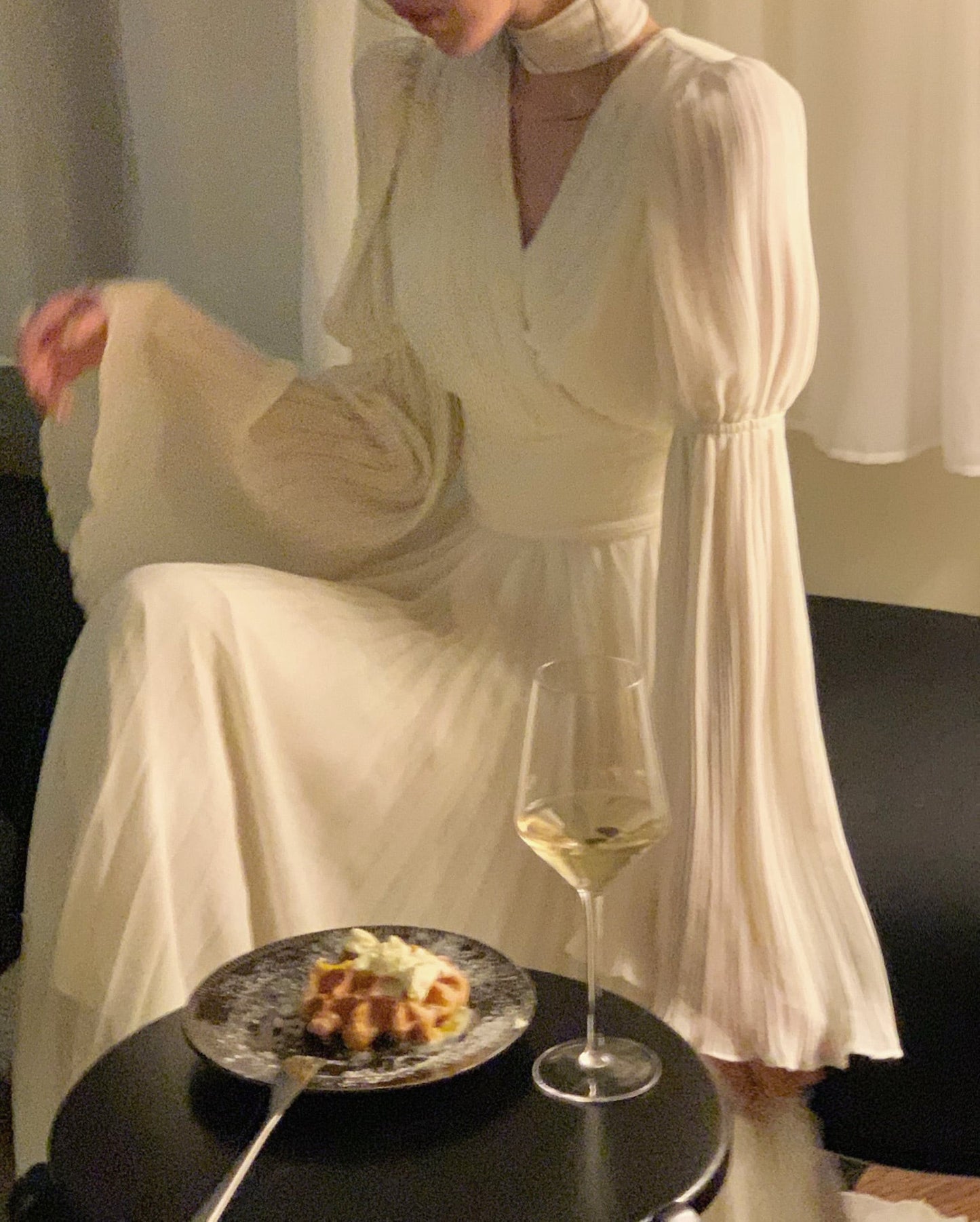 【dress】ベルスリーブプリーツワンピース　N3250