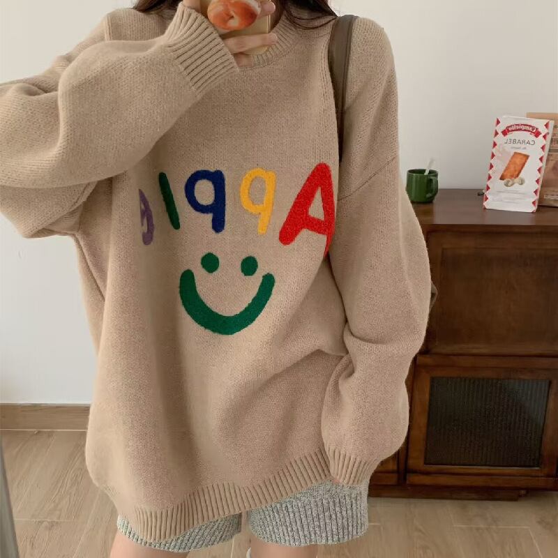 【tops】クルーネックニットセーター　M19118
