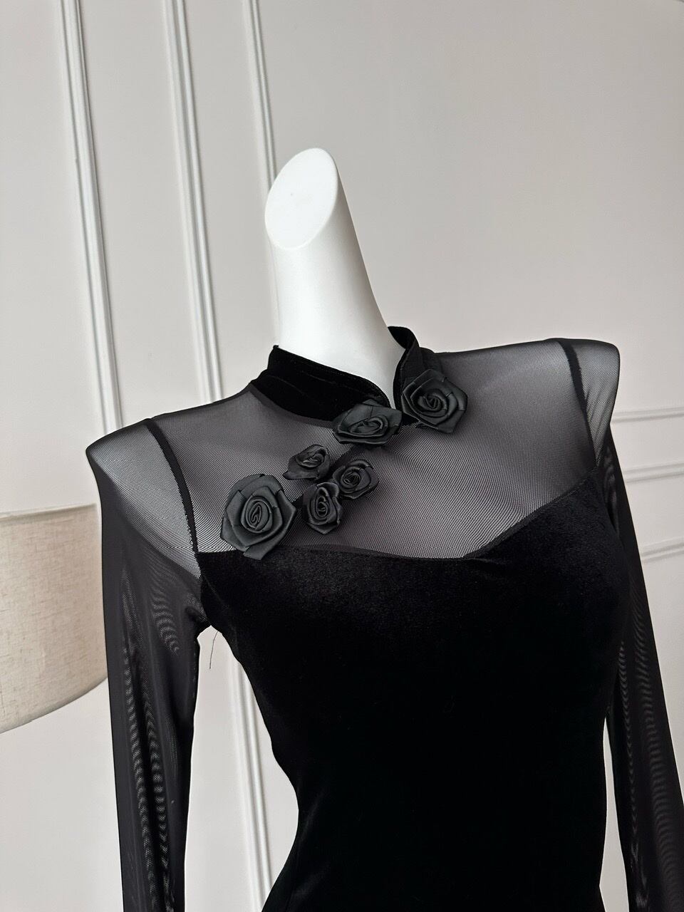 【dress】チュールドッキングワンピース　M27863