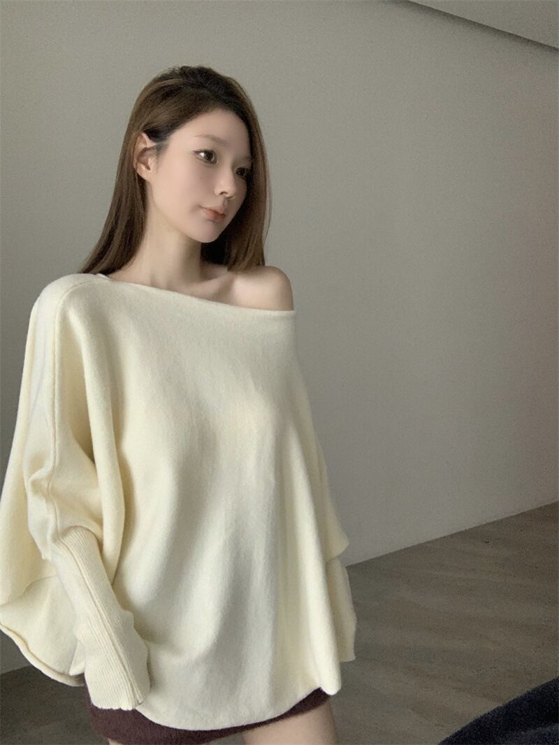 【tops】ドルマンスリーブニットトップス　M28395