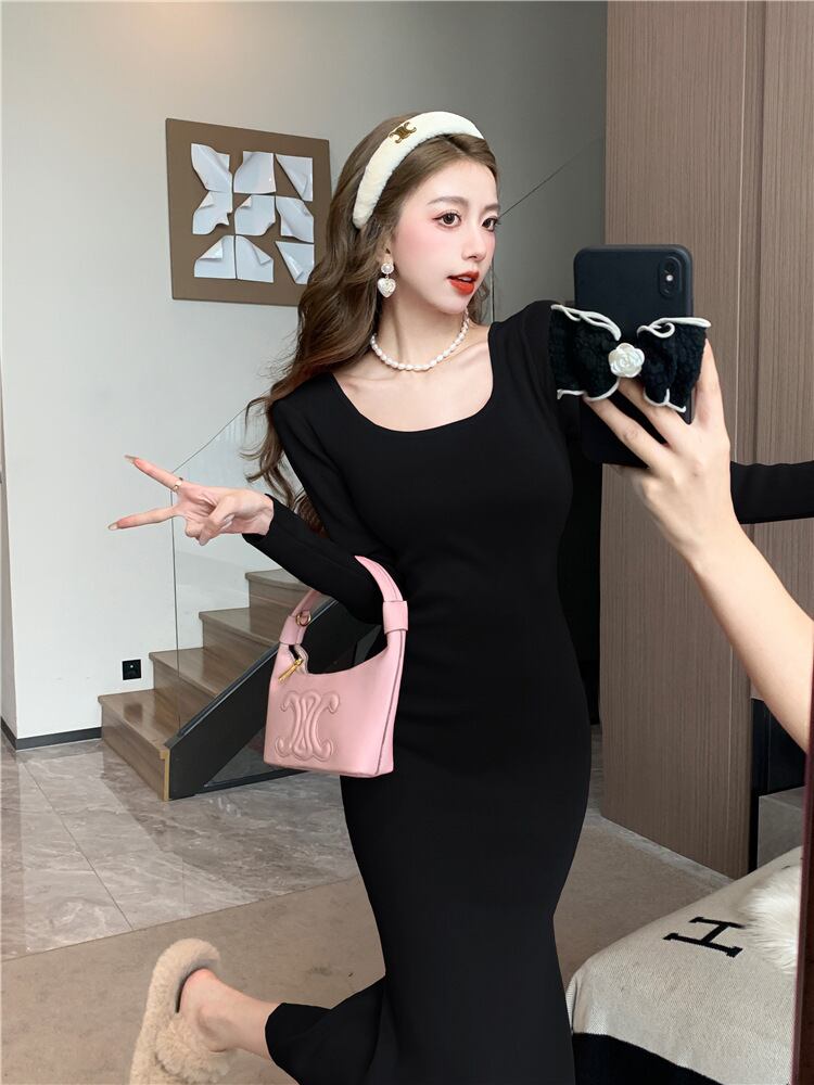 【dress】マーメイドニットワンピース　M18607