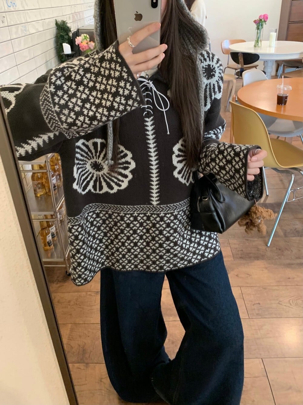 【tops】ジャカードニットセーター　M28500