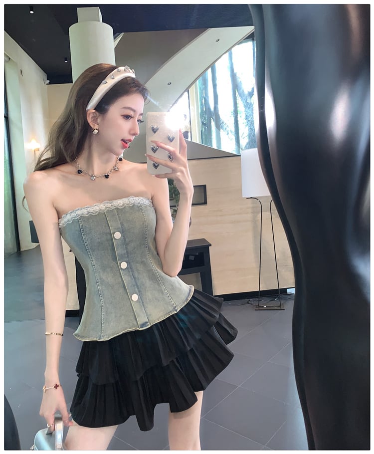 【tops】デニムベアトップ　M24438