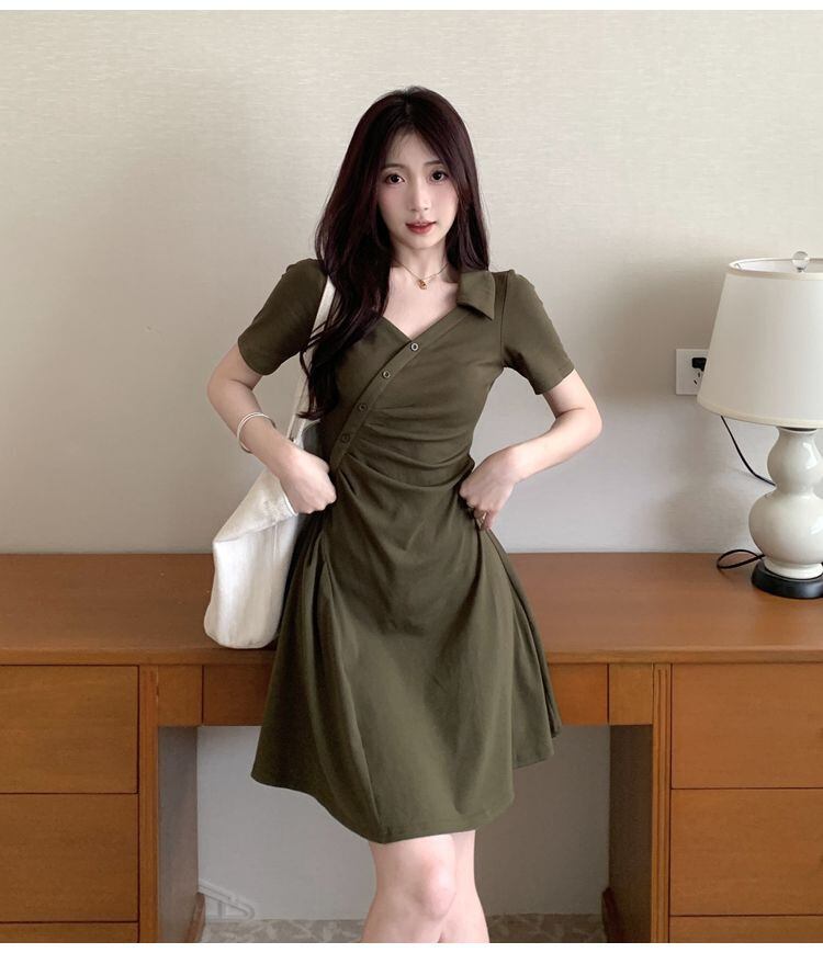 【dress】POLOネックワンピース G20433