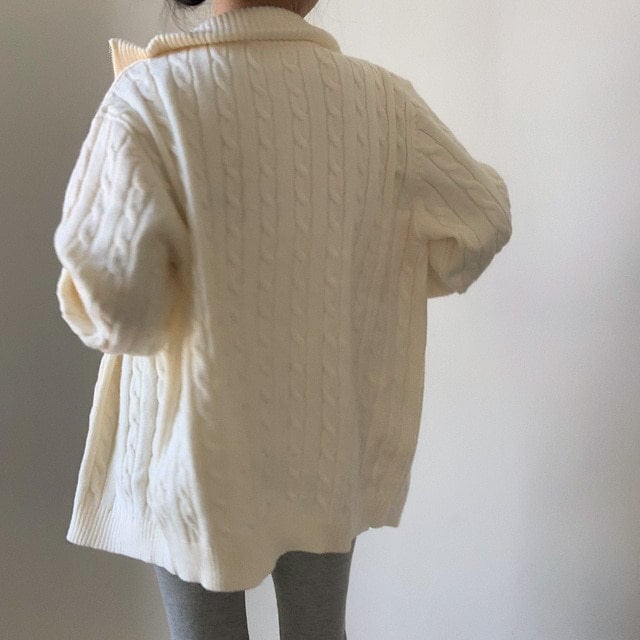 【outer】ファスナーニットカーデ　M26046