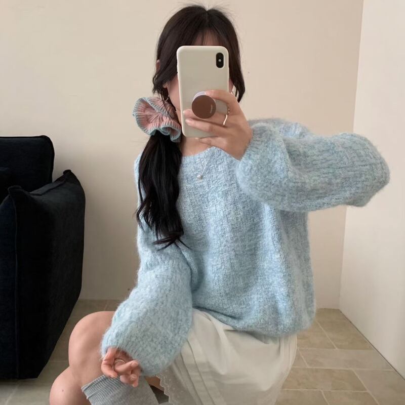 【tops】5色展開ニットトップス Q8125