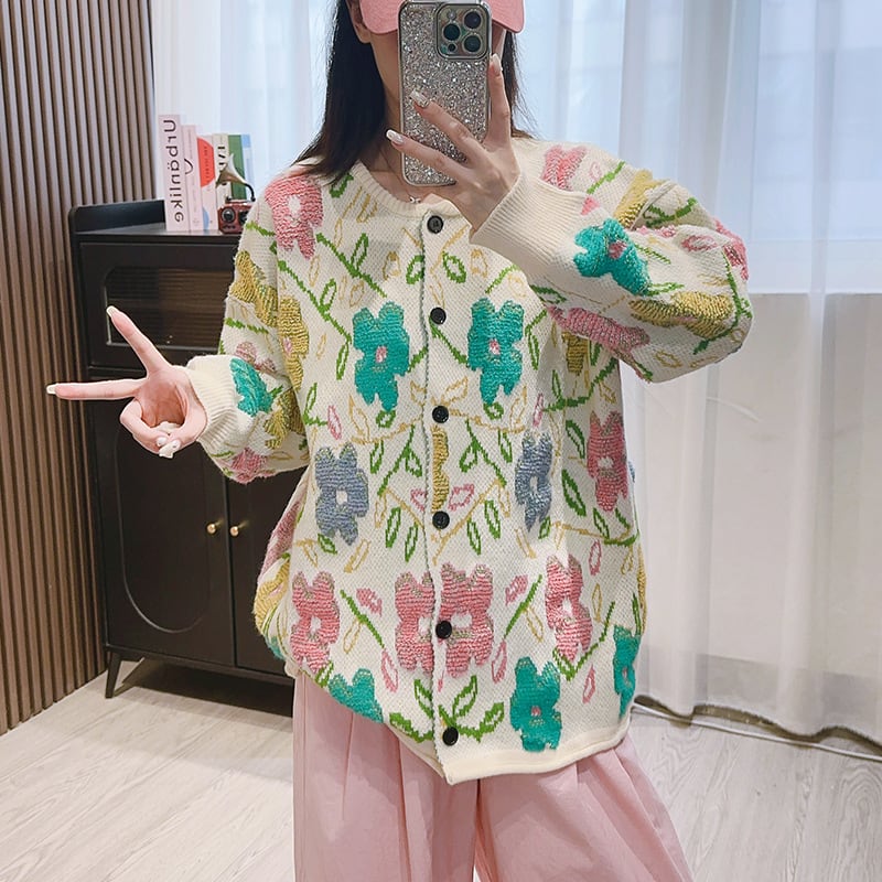 【outer】レトロニットカーデ　M25868