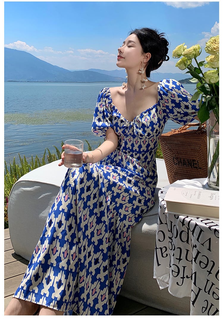 【dress】プリントワンピース　M25326