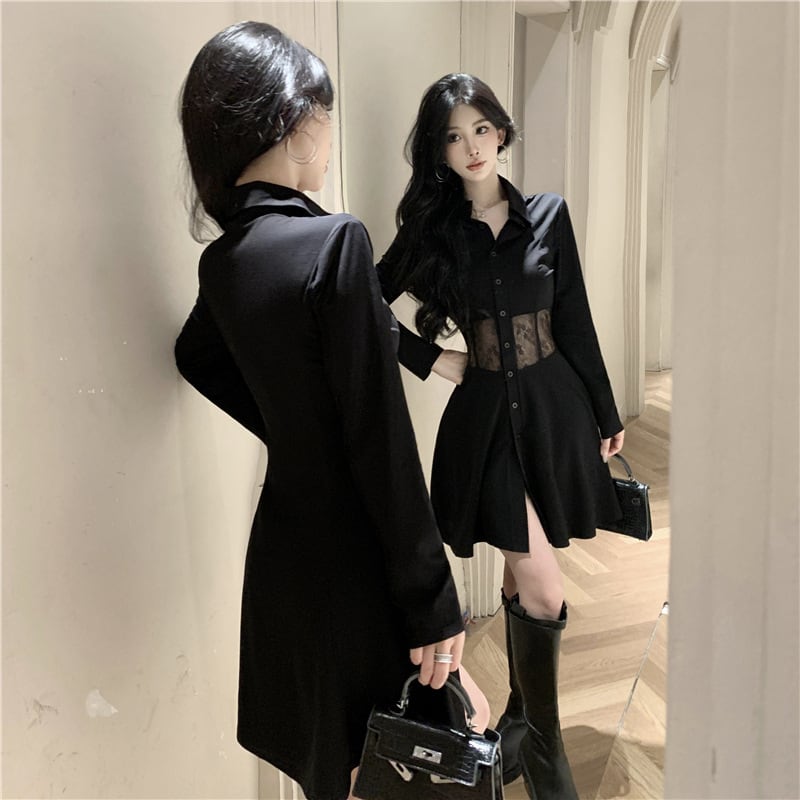 【dress】ウエストレースワンピース　M26139