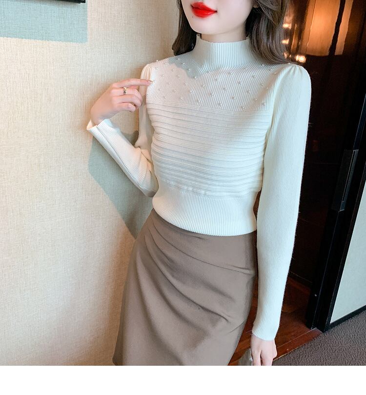 【tops】パールニットトップス　M27553