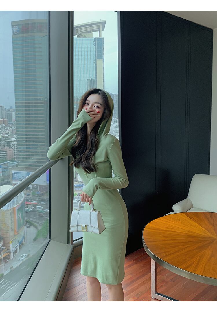 【dress】好感度UP!気質満点レトロデザインファスナーセクシーギャルワンピース G2992