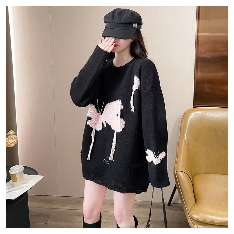 【tops】ジャカードニットセーター　M29170