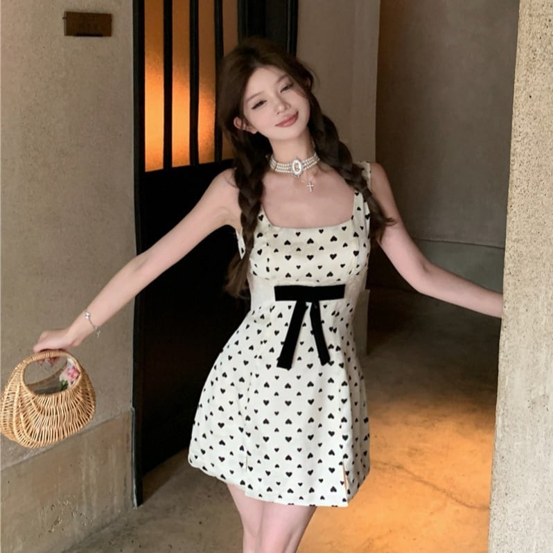 【dress】ハート柄キャミワンピース　M24332