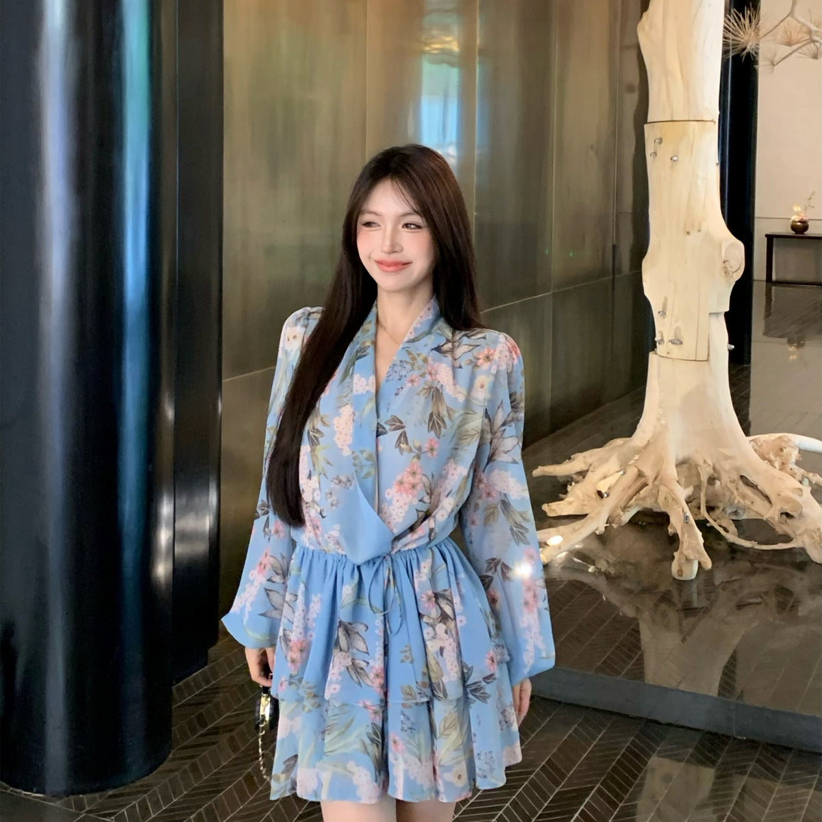 【dress】花柄ワンピース　M24516