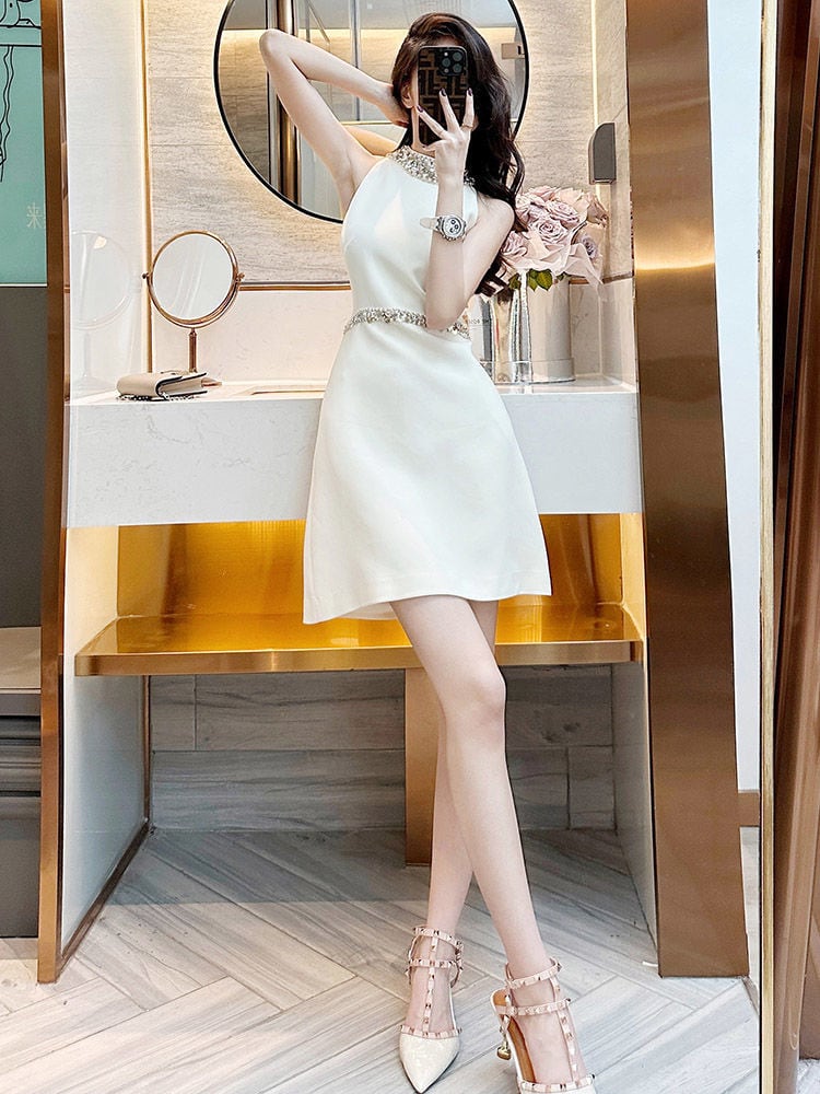 【dress】OL通勤ウェスト絞りワンピースF7394