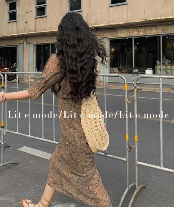 【dress】シンプルプリントワンピース G21094