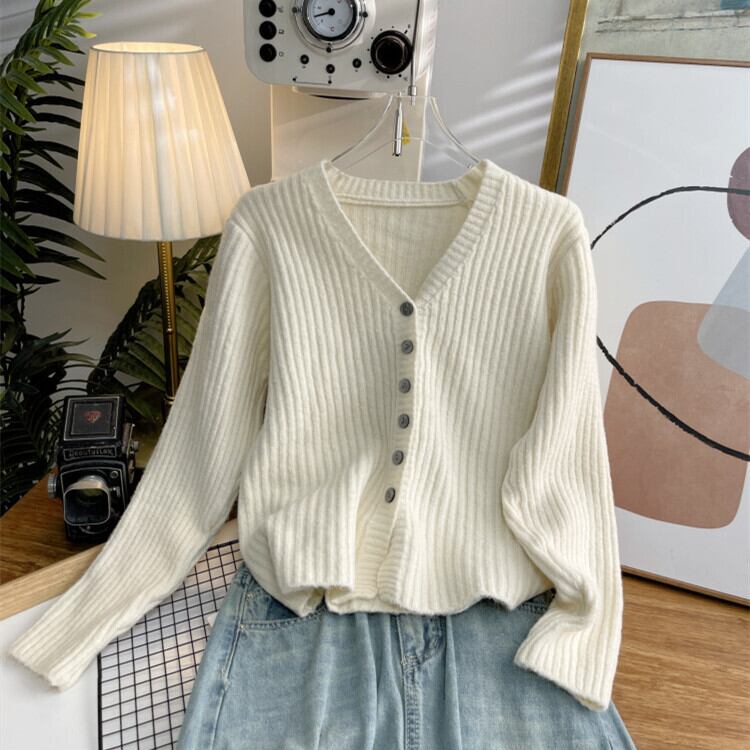 【outer】Vネックニットカーデ　M28959