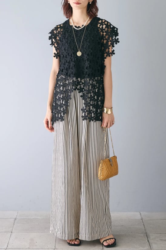【tops】カットワークトップス　M24051