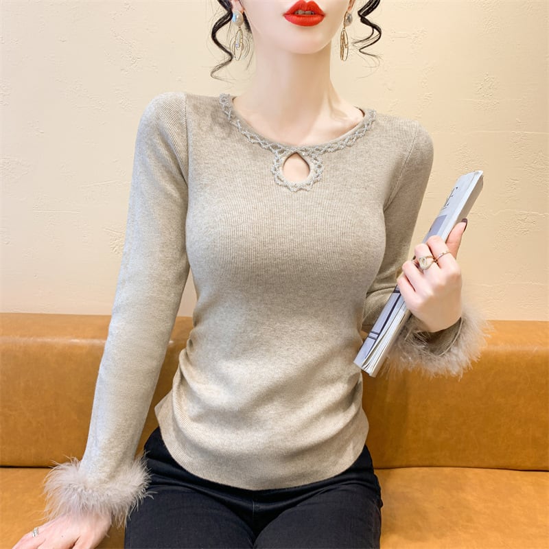 【tops】ファーニットトップス　M28219