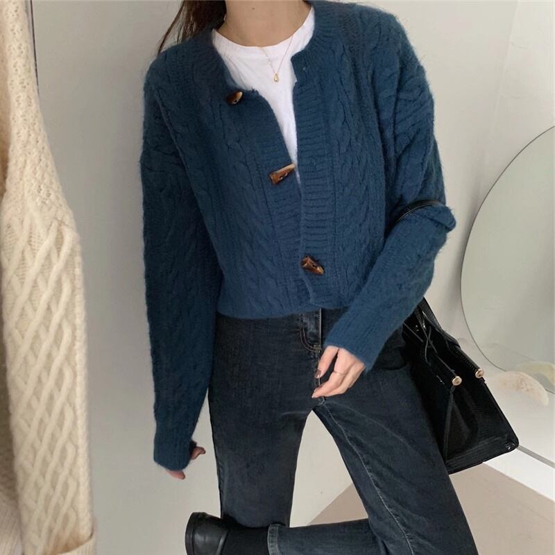 【outer】クルーネックニットカーデ　M27240