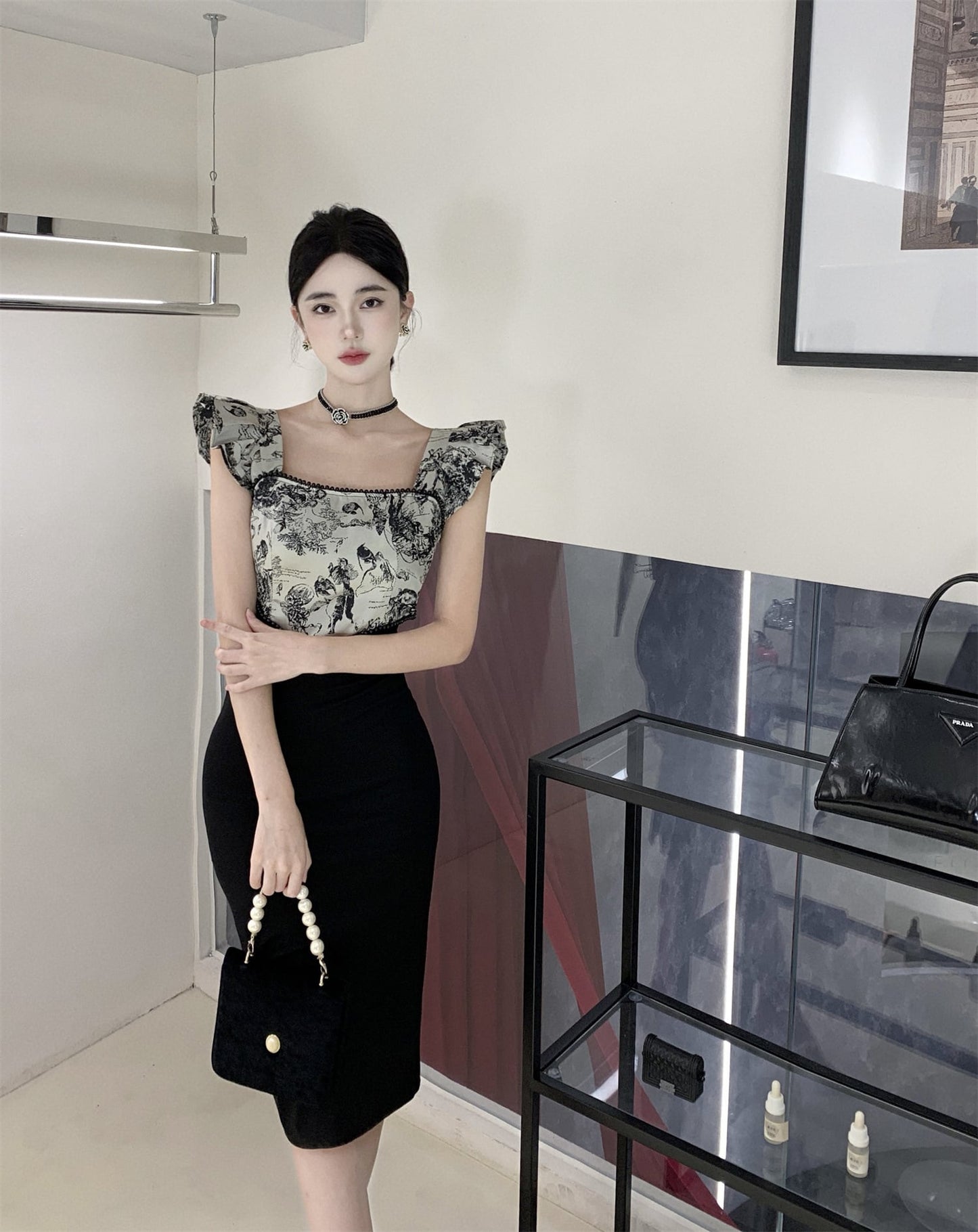 【dress】切り替えデートワンピース　M22208