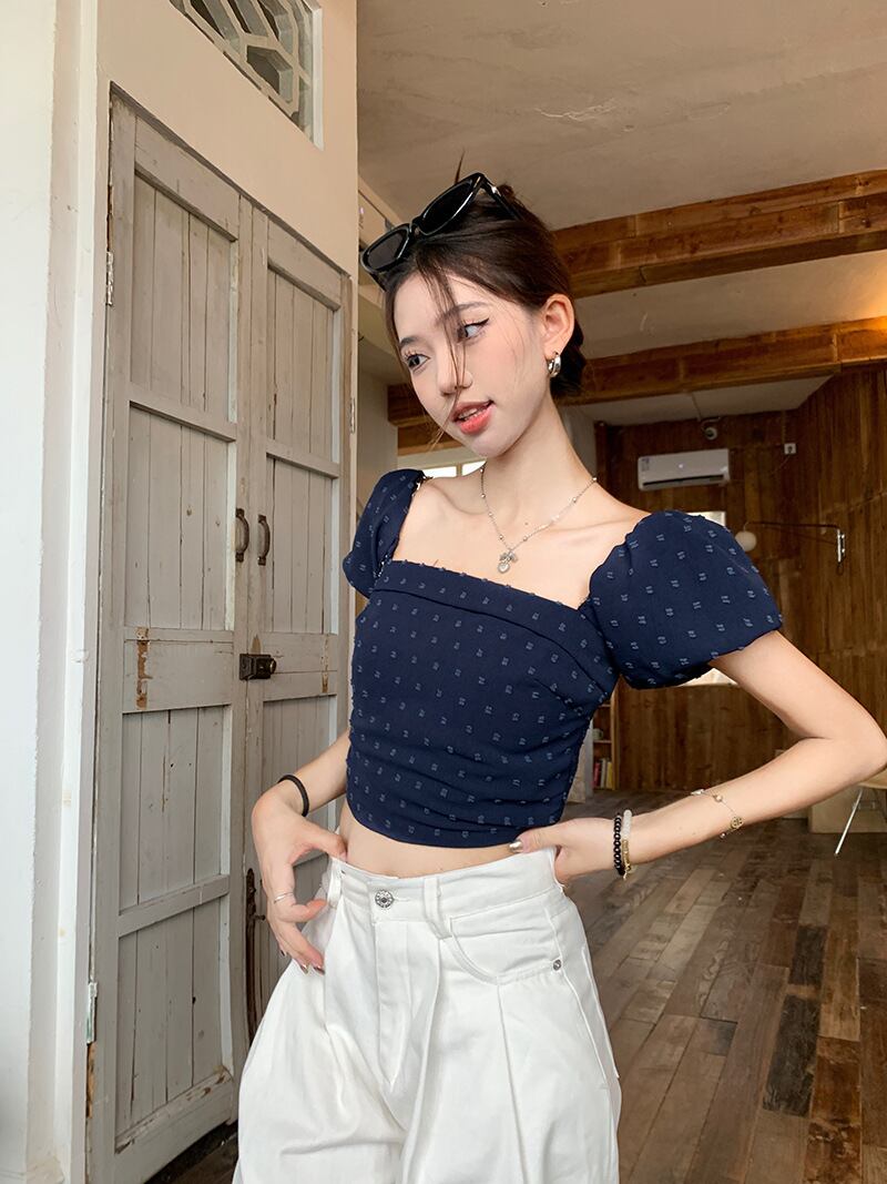 【tops】ボートネックTシャツ　M25171