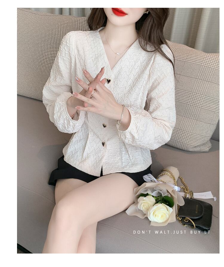 【tops】Vネックシャツトップス　M28618