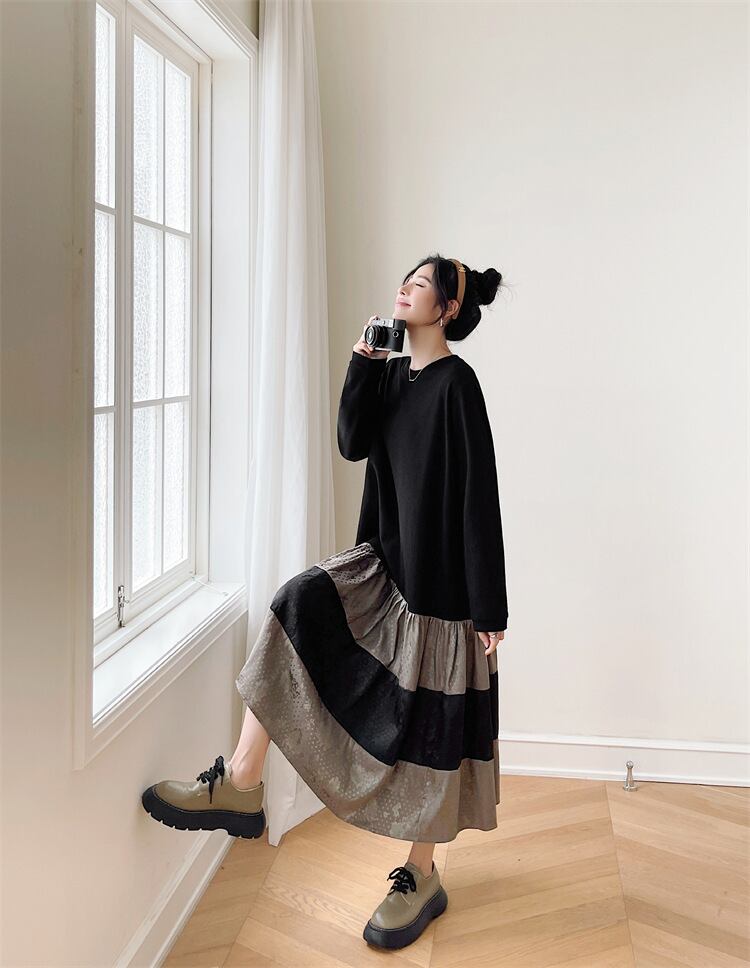 【dress】ドッキングカジュアルワンピース　M28936